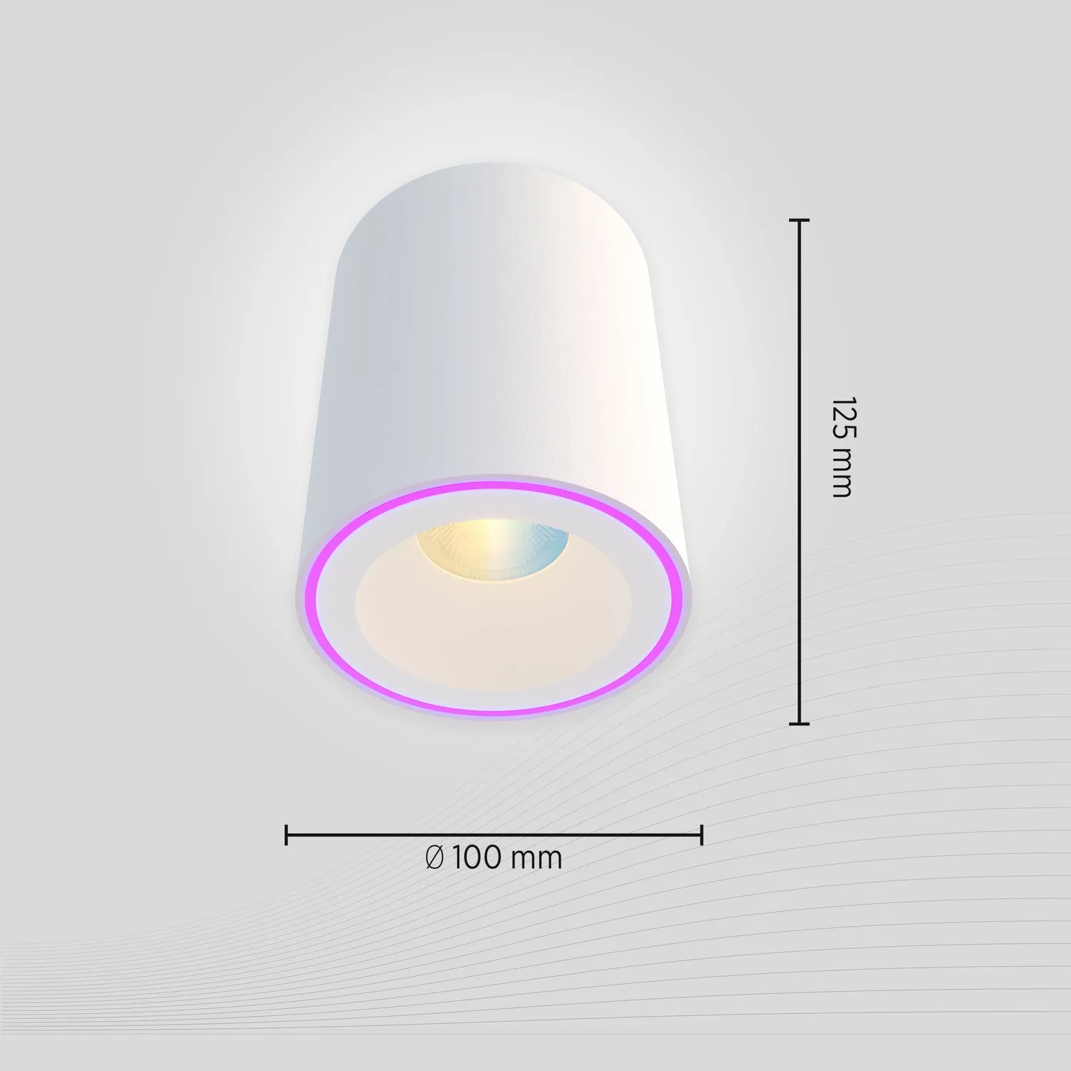 Calex Smart Halo LED Surface Spotlight - White - RGB and Warm White