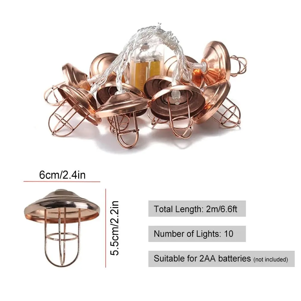 Camping LED Light String Lights 10 Lamps 6.6ft String Lights Battery Operated String Lights for Indoor Outdoor Camping Equipment