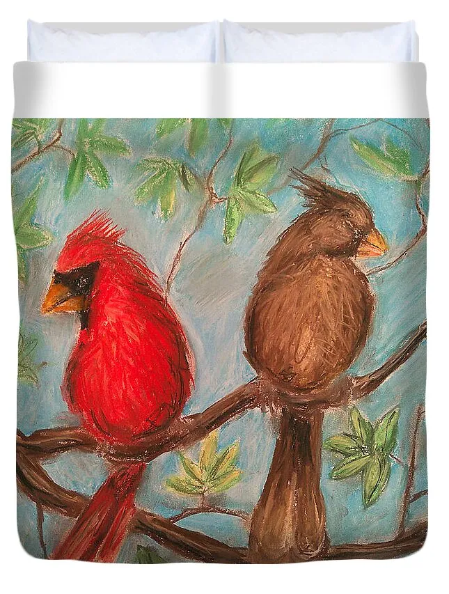 Cardinal Couple - Duvet Cover