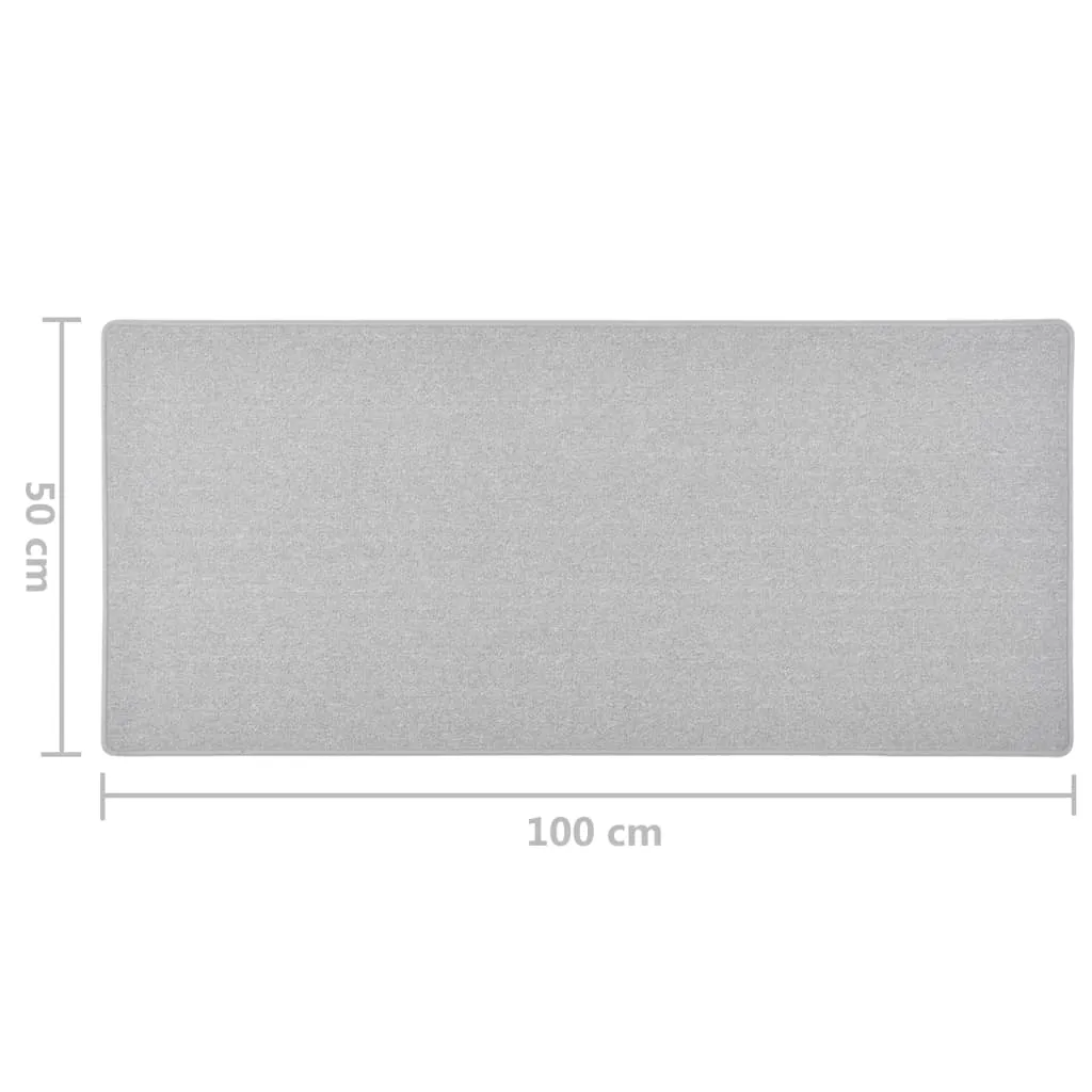 Carpet Runner Light Grey 50x100 cm