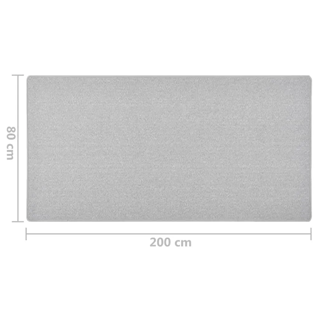 Carpet Runner Light Grey 80x200 cm