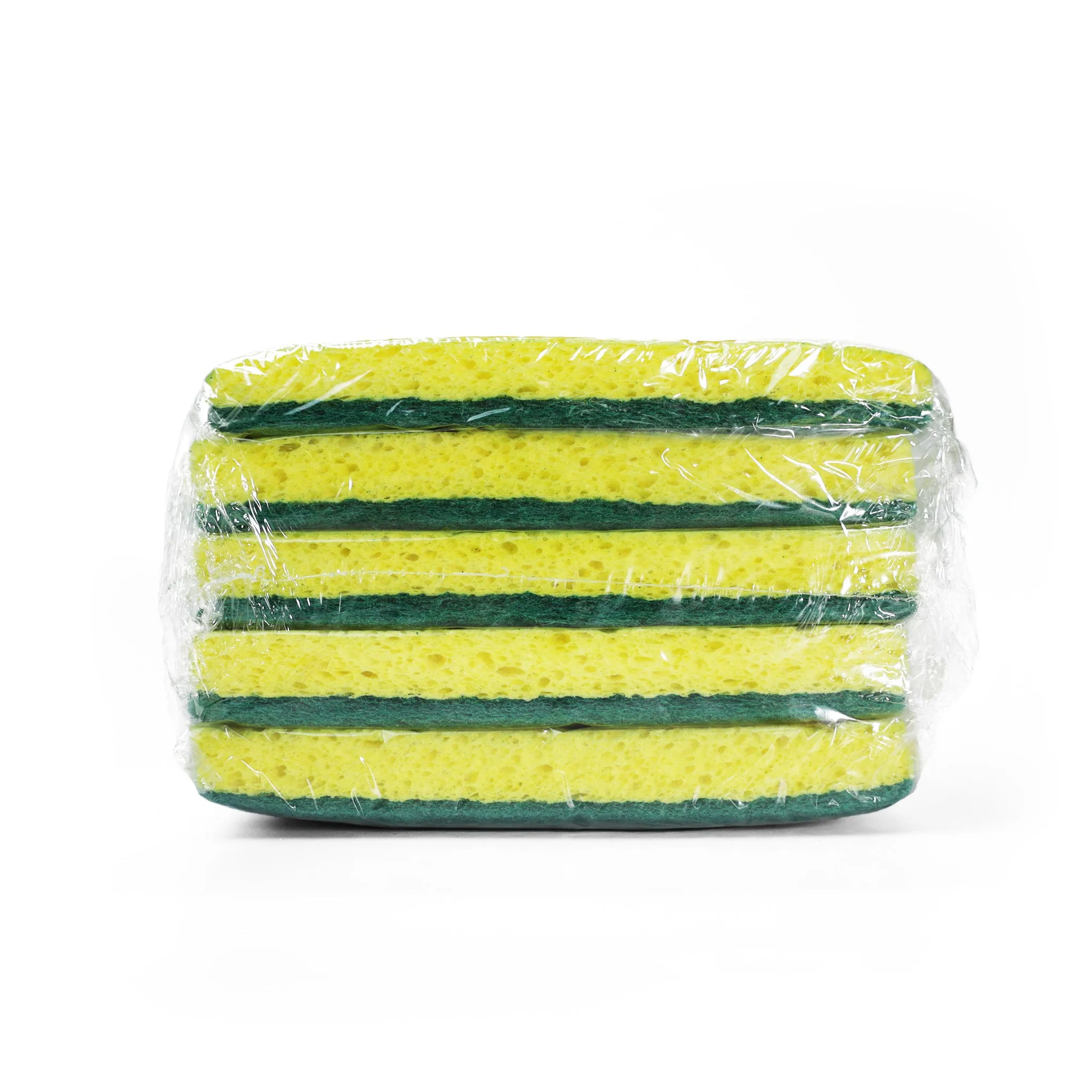 Cellulose Sponge W/ Green Scrub Pad  (5pk)