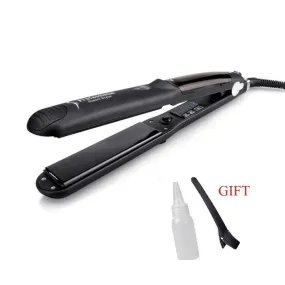 Ceramic Steam Hair Straightener Curler - Professional Flat Iron Vapor Straightening Iron