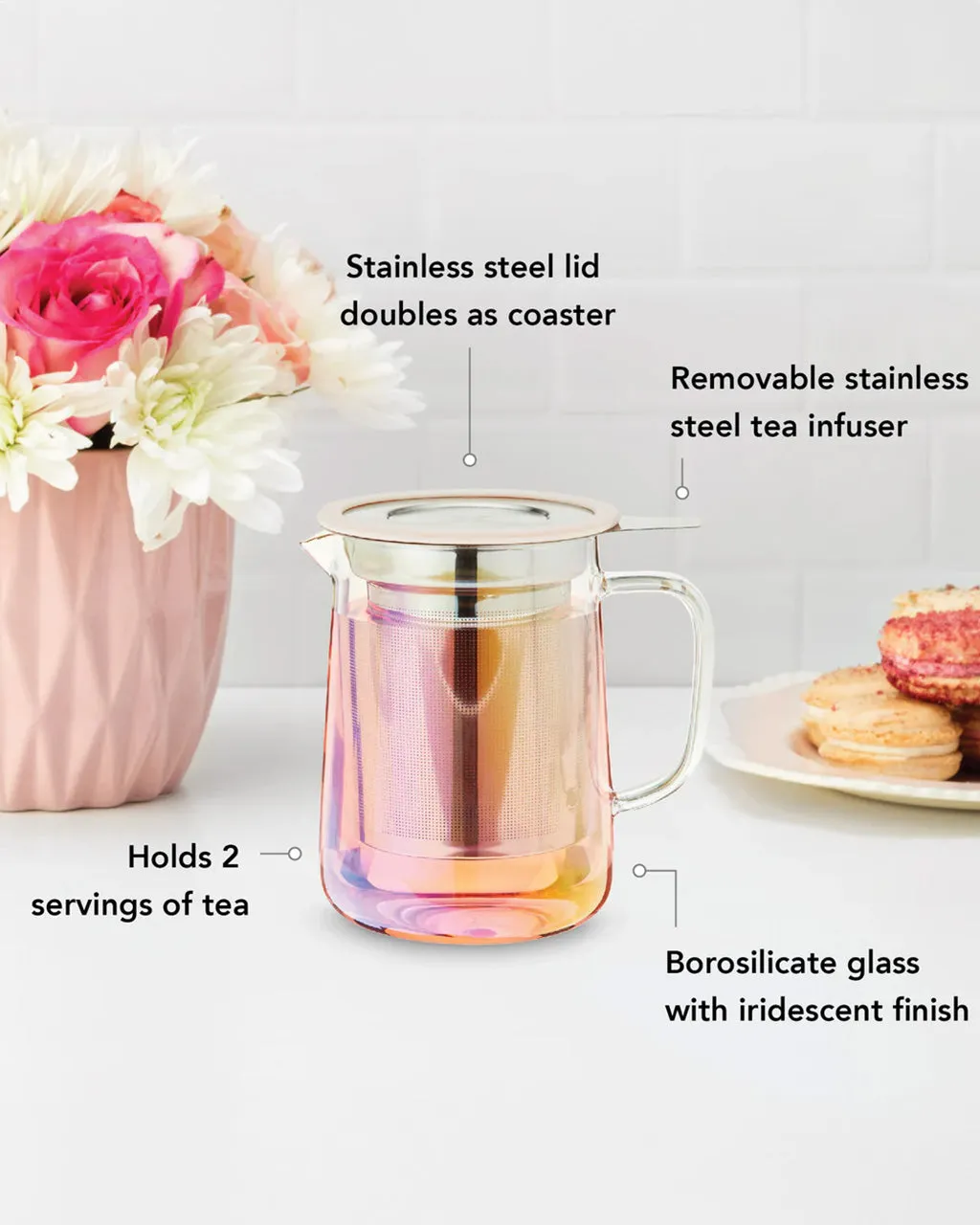 Chas Mini Glass Teapot & Infuser