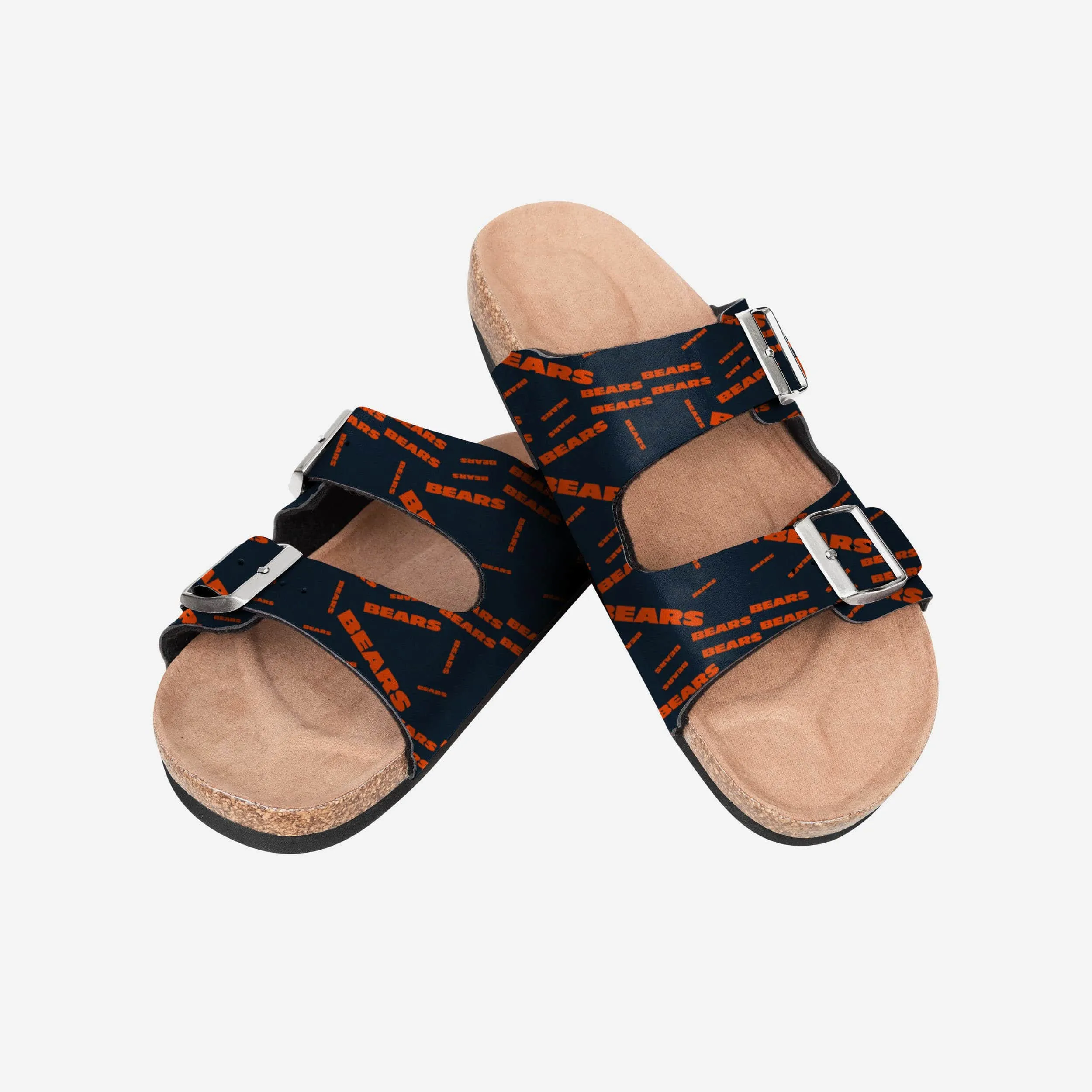 Chicago Bears Womens Mini Print Double Buckle Sandal