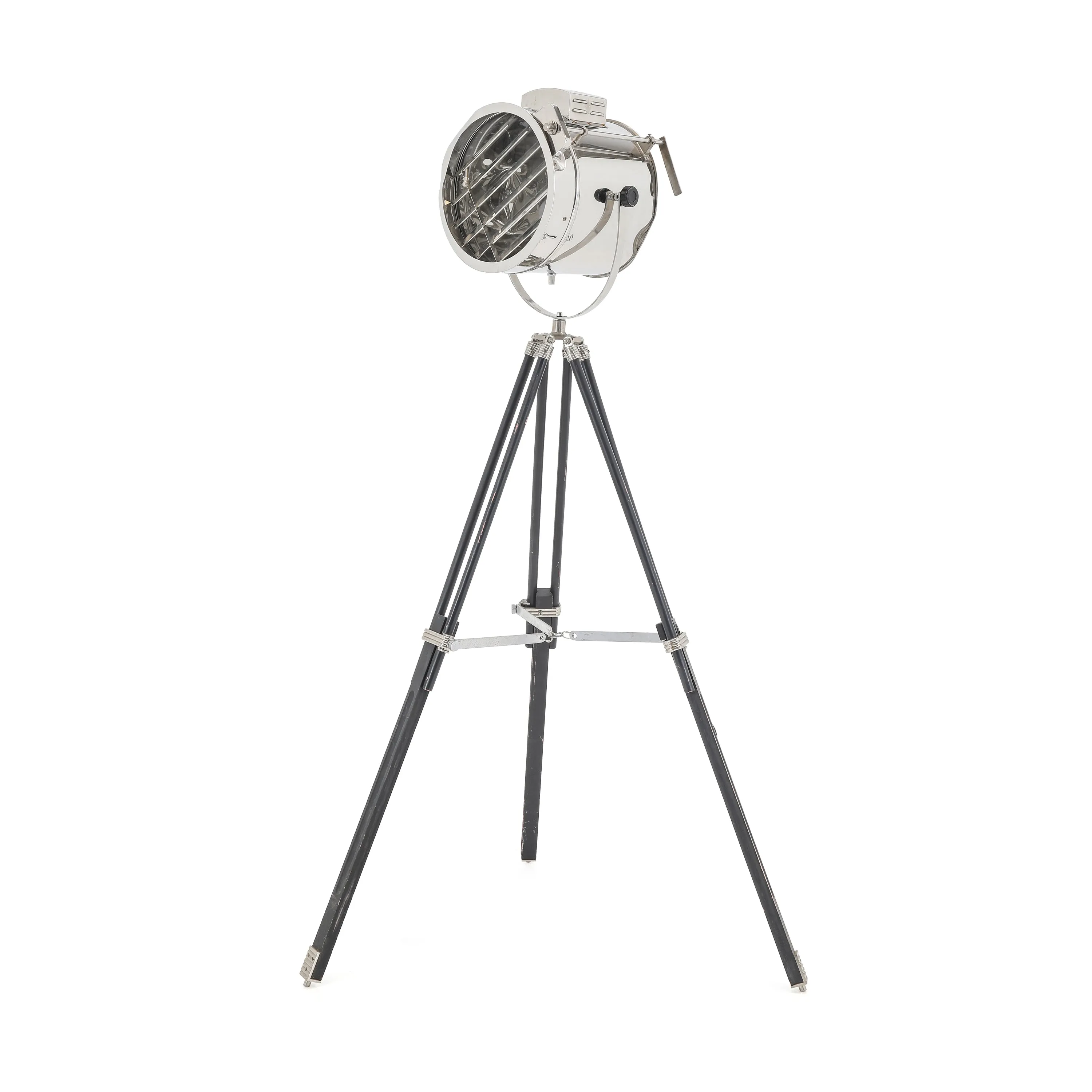 Chrome Slatted Spotlight Floor Lamp