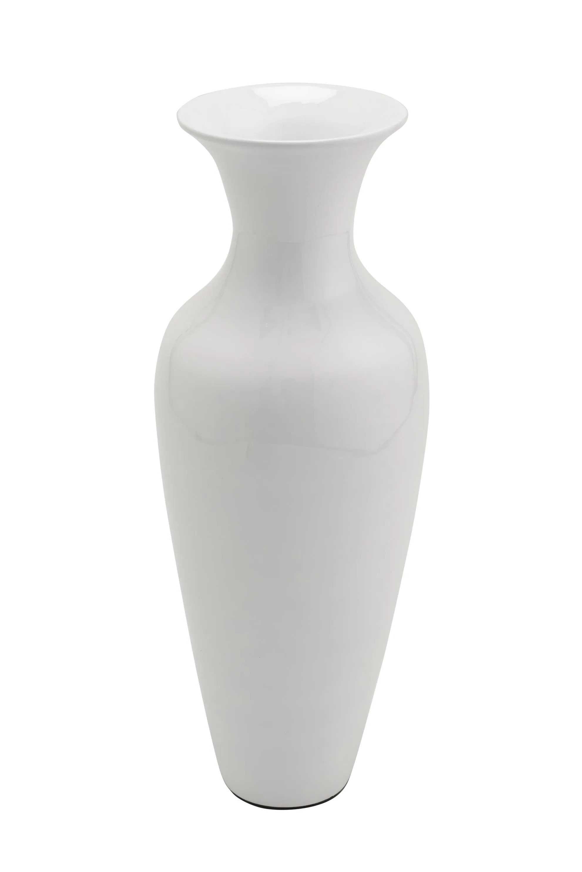 Classic Bamboo Floor Vase - White Lacquer Finish