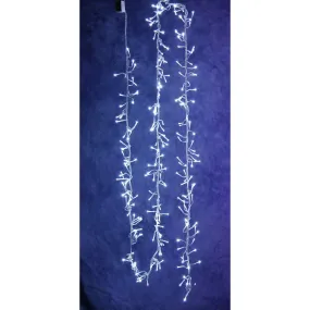 Cluster LED Fairy String Lights, 240 LED, White, 9-Feet