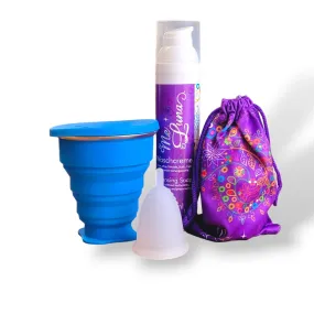 Colorant-Free Menstrual Cup Kit - Microwave Disinfection