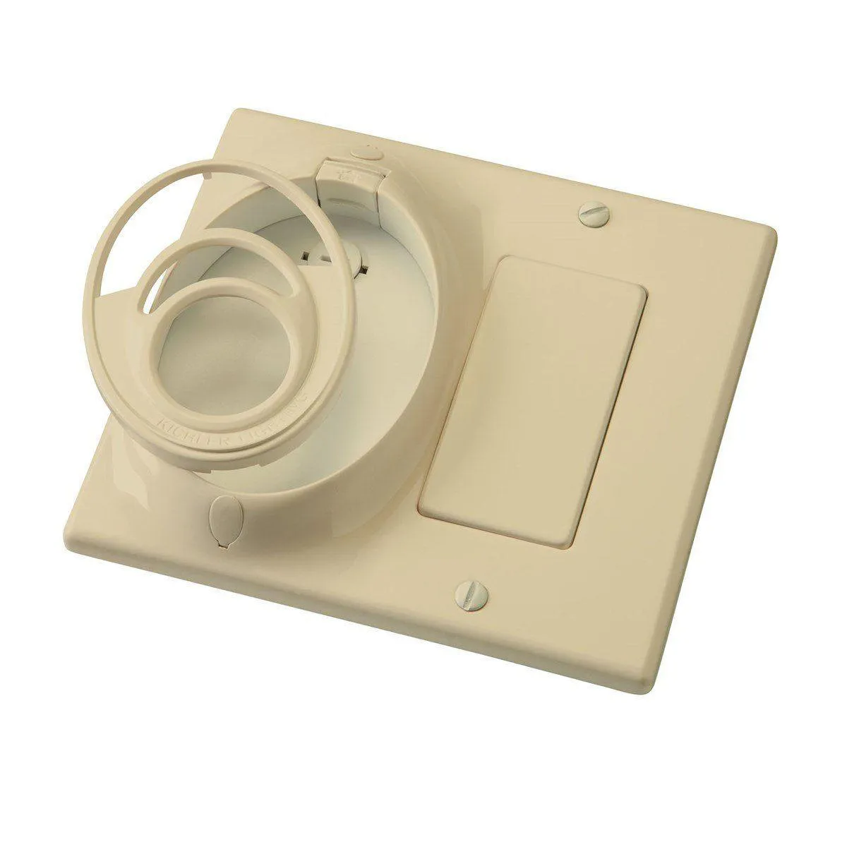 CoolTouch Dual Gang Wall Plate, Ivory Finish