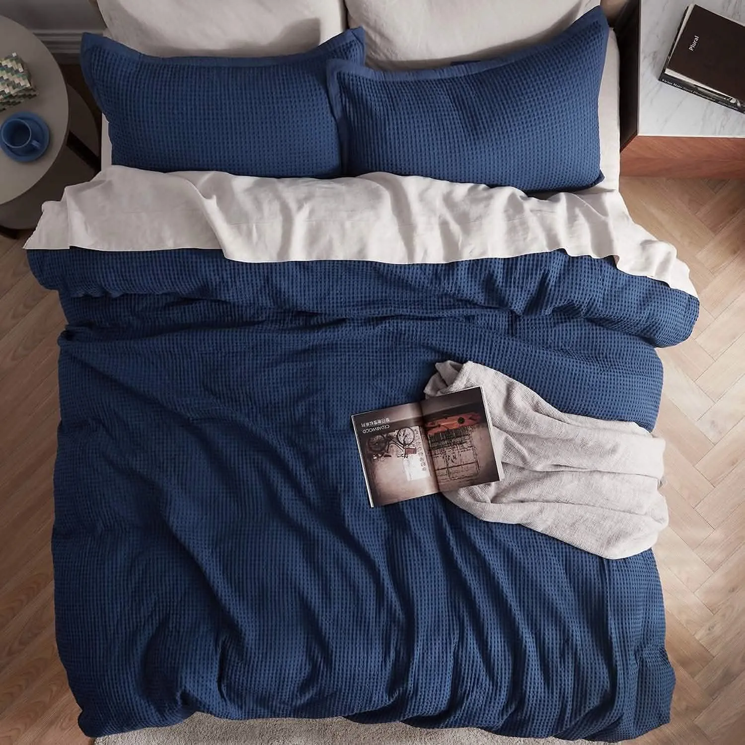 Cotton Waffle Weave Duvet Cover Set