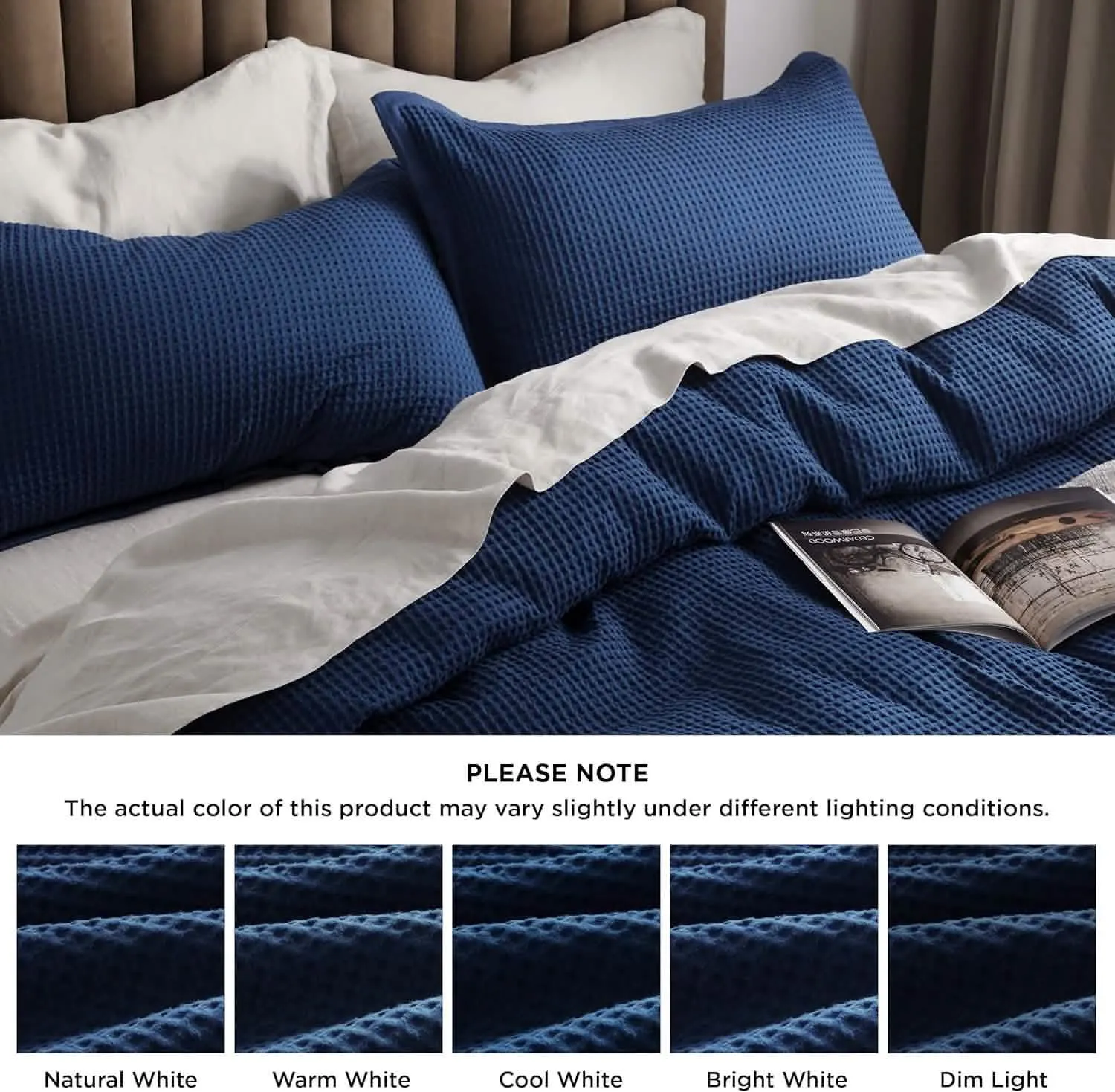 Cotton Waffle Weave Duvet Cover Set