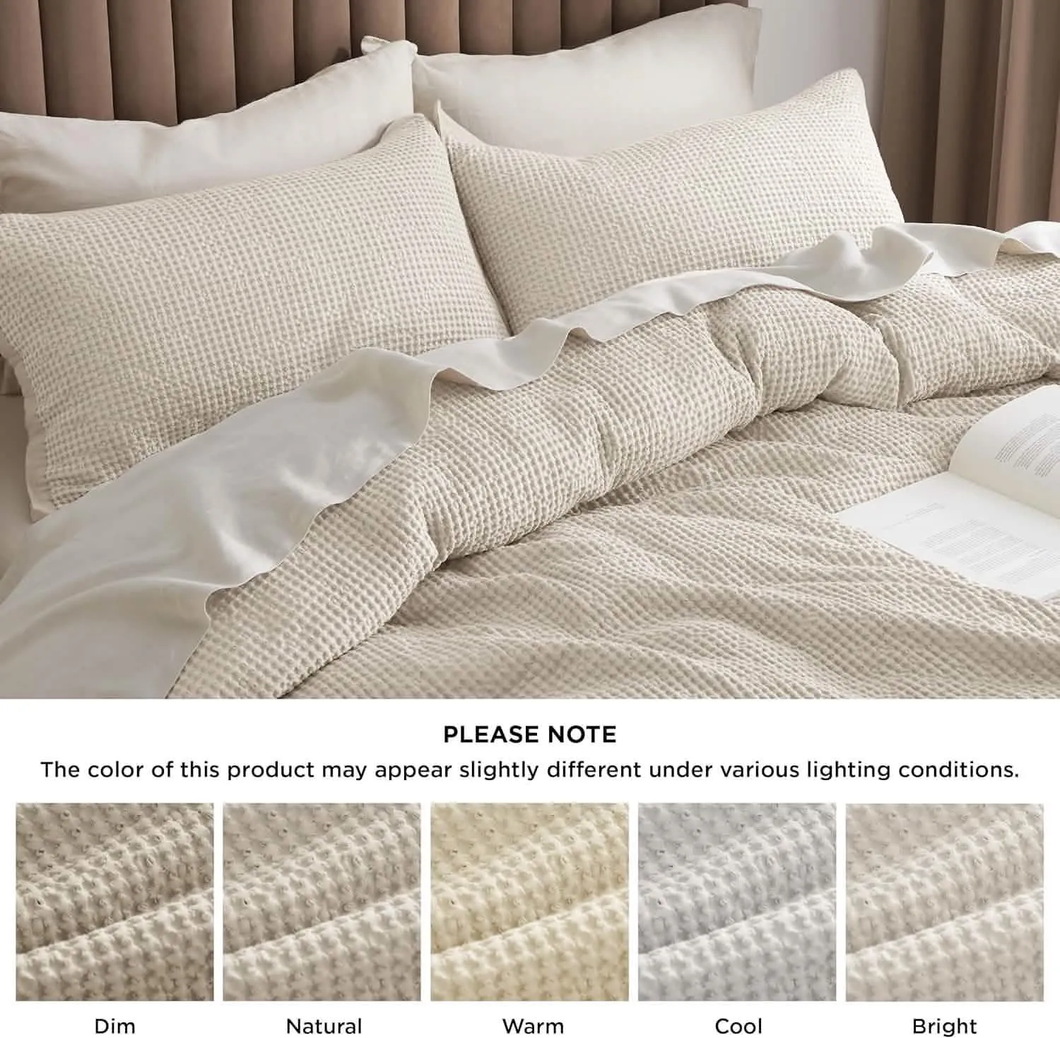 Cotton Waffle Weave Duvet Cover Set