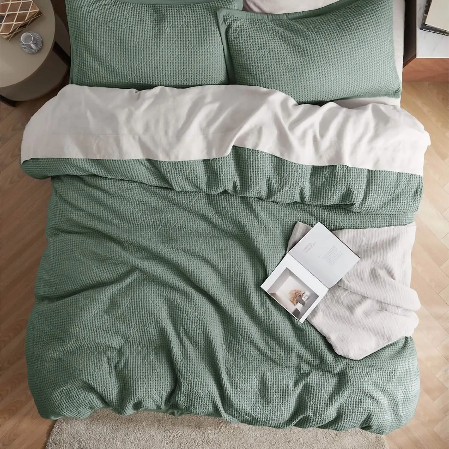 Cotton Waffle Weave Duvet Cover Set