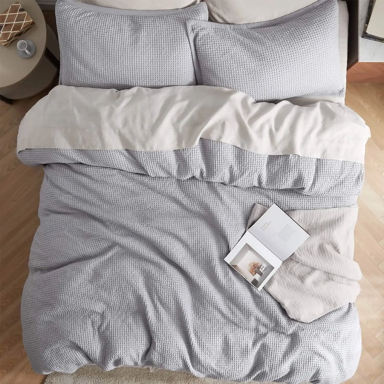 Cotton Waffle Weave Duvet Cover Set