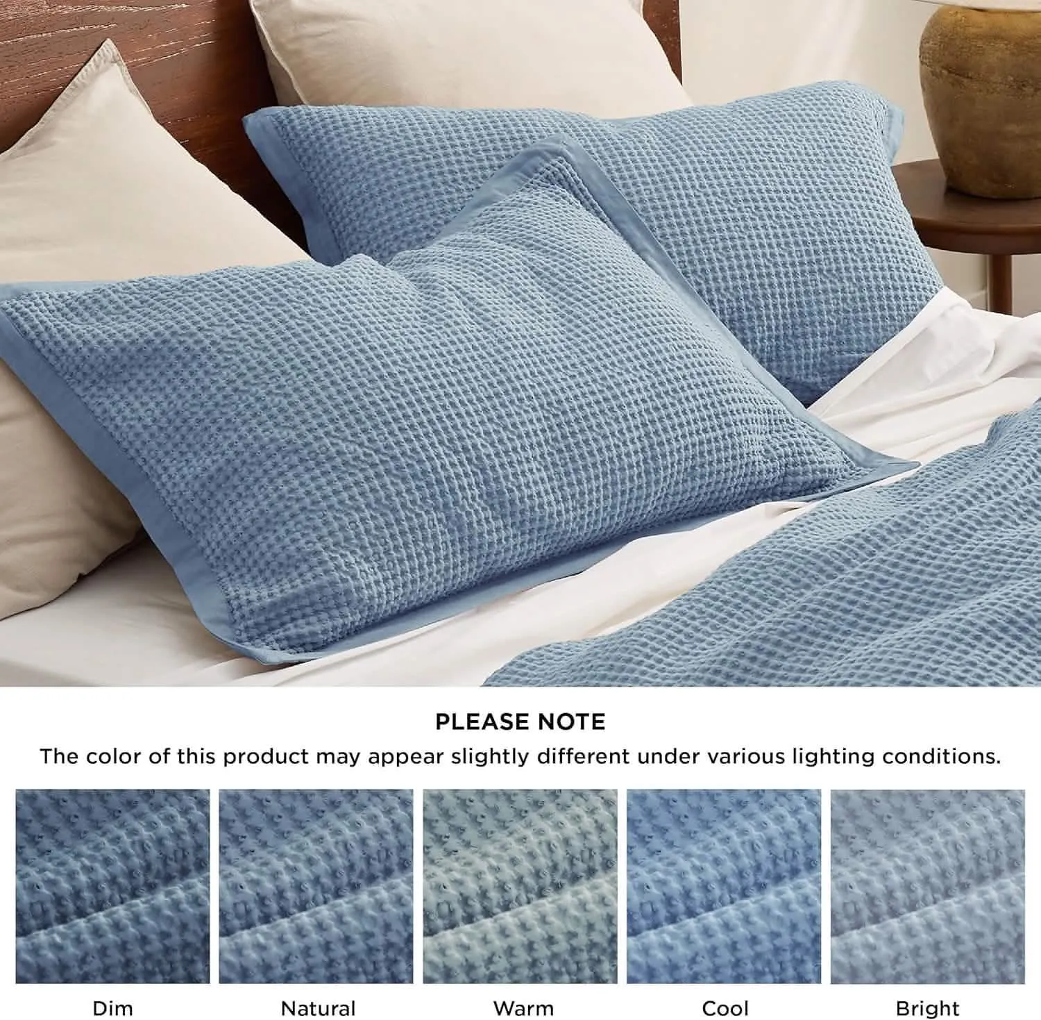 Cotton Waffle Weave Duvet Cover Set