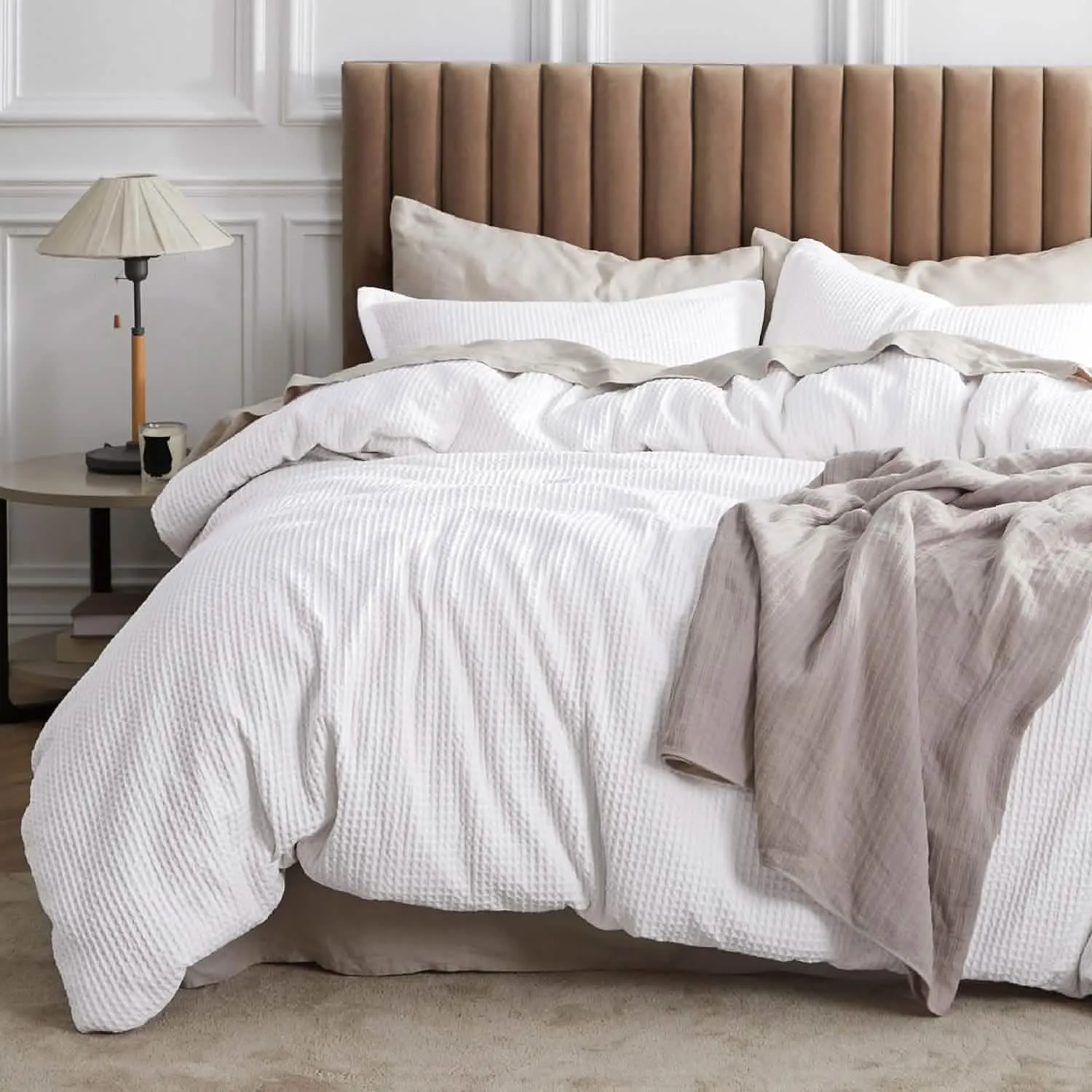 Cotton Waffle Weave Duvet Cover Set