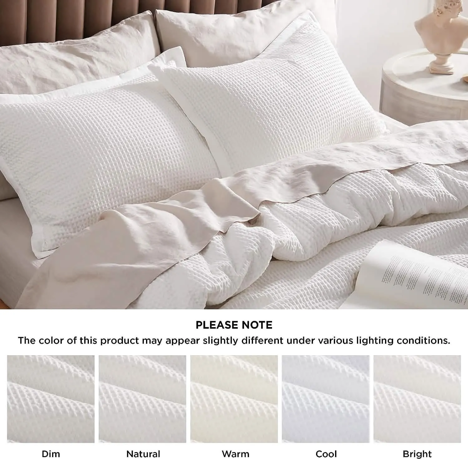 Cotton Waffle Weave Duvet Cover Set