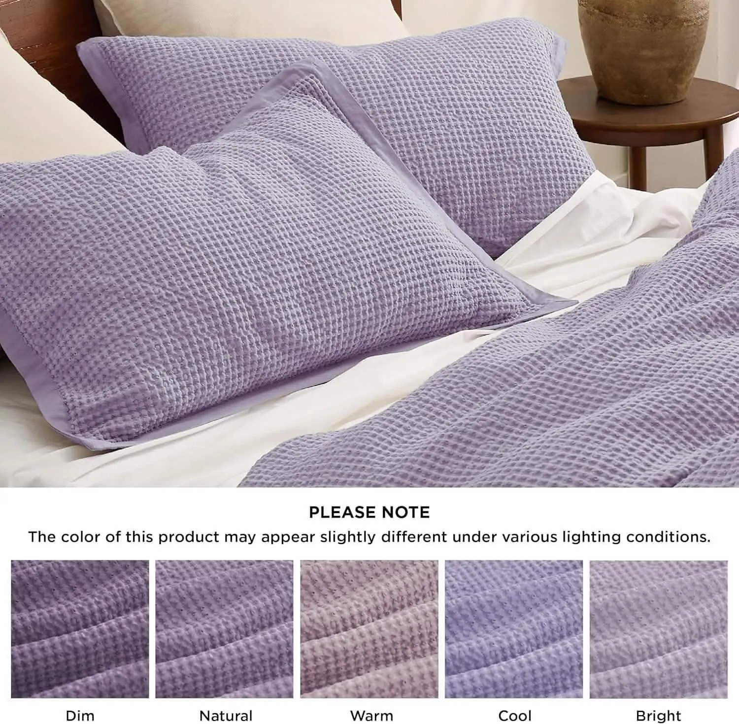 Cotton Waffle Weave Duvet Cover Set