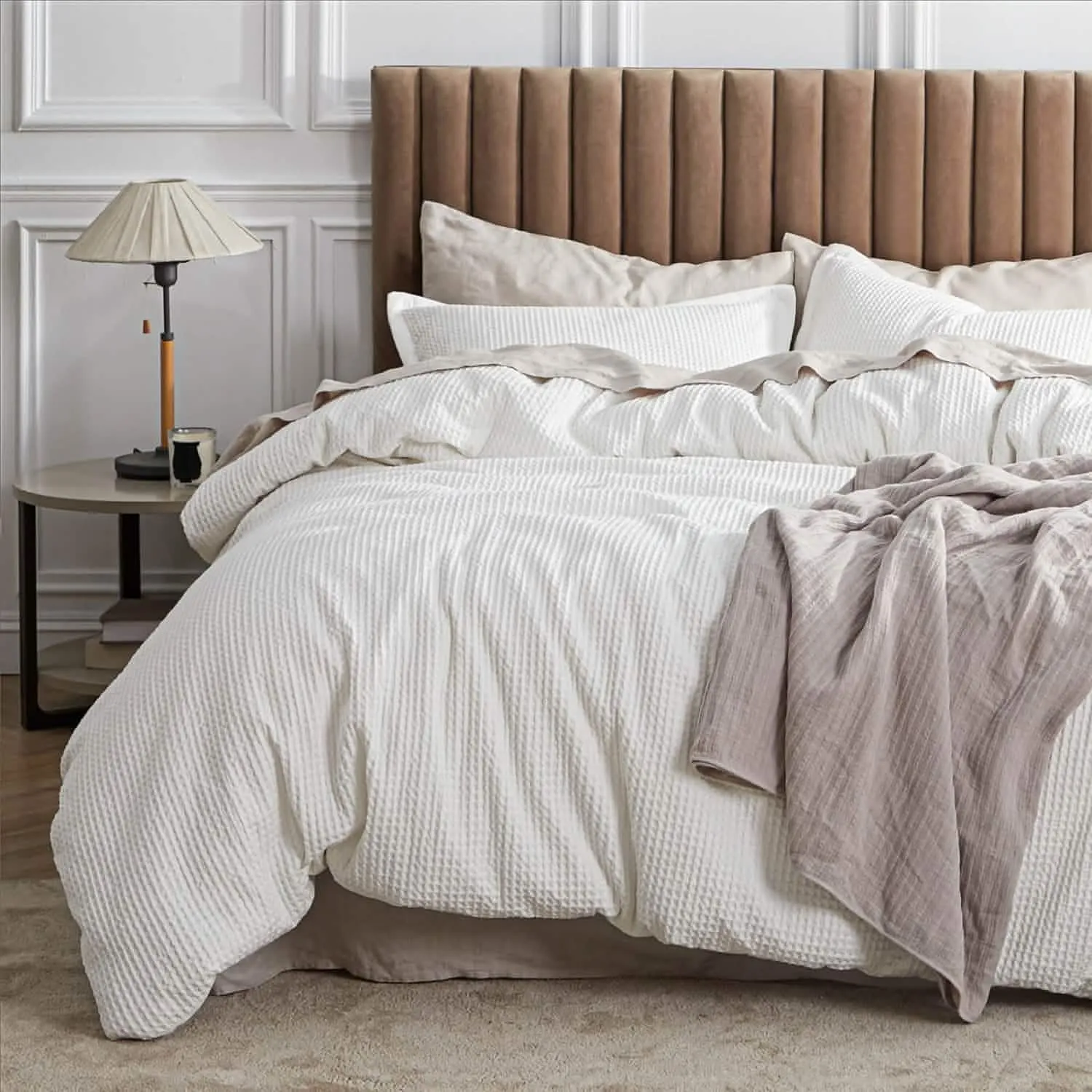 Cotton Waffle Weave Duvet Cover Set