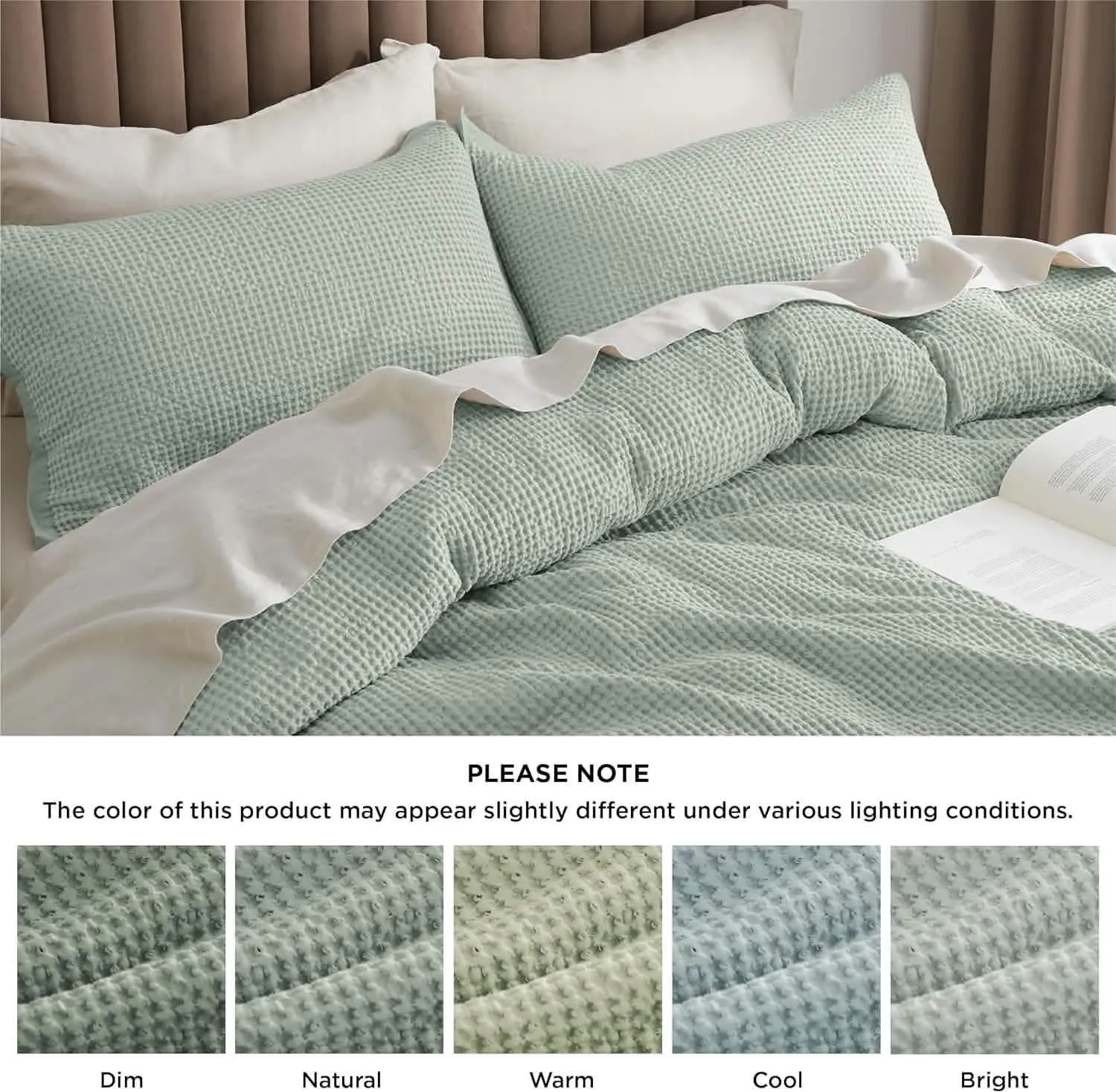 Cotton Waffle Weave Duvet Cover Set