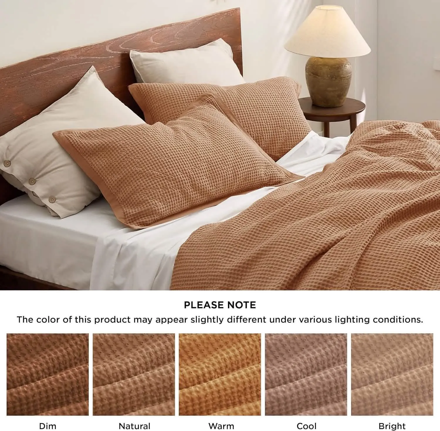 Cotton Waffle Weave Duvet Cover Set