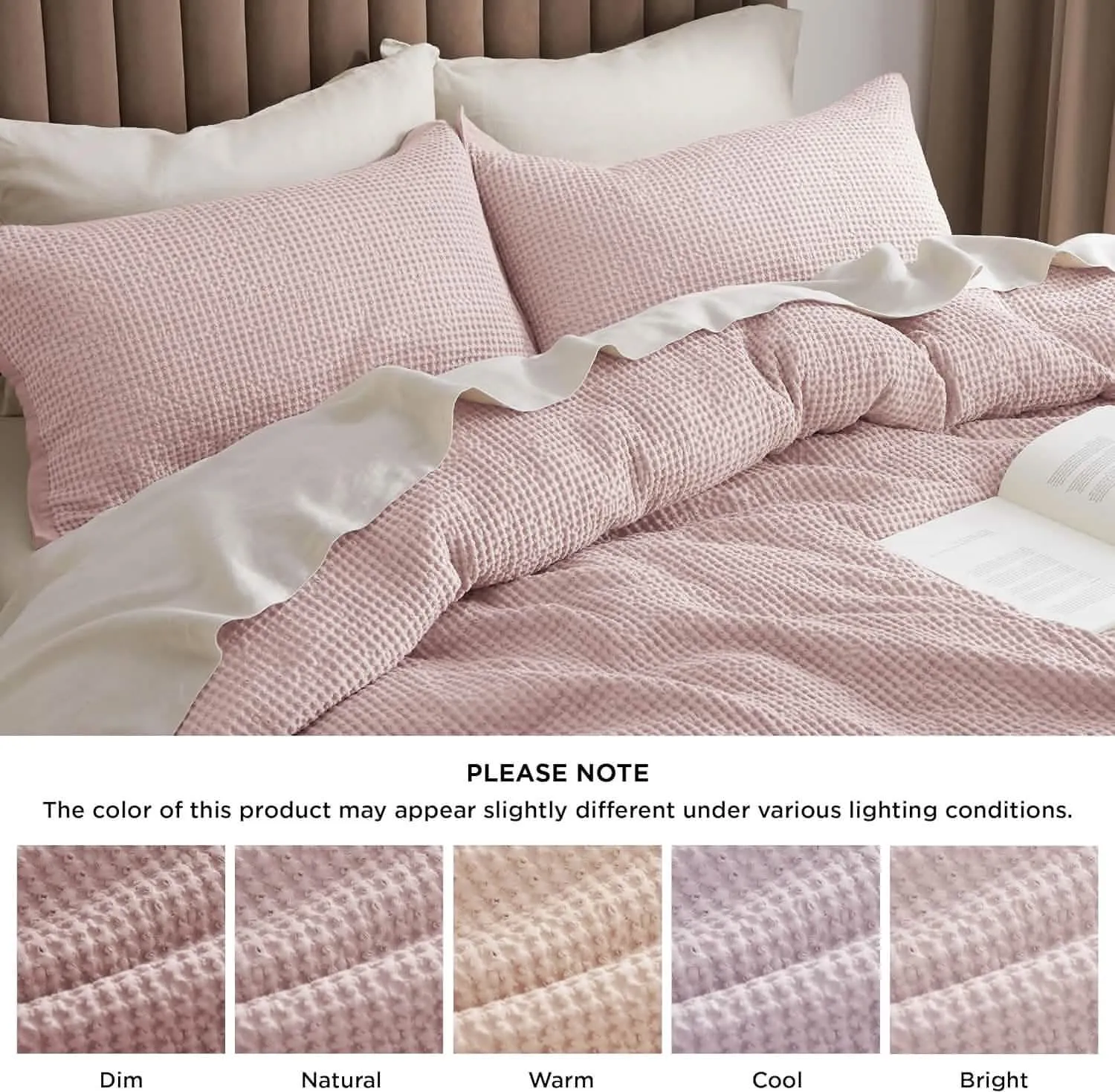 Cotton Waffle Weave Duvet Cover Set