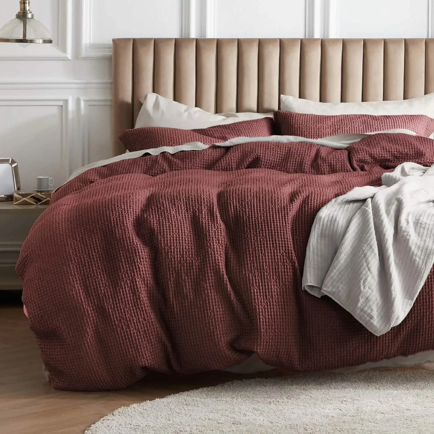 Cotton Waffle Weave Duvet Cover Set