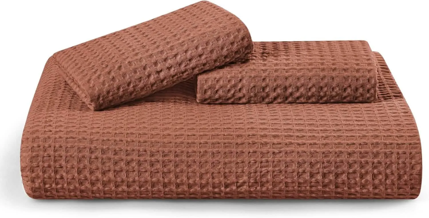 Cotton Waffle Weave Duvet Cover Set