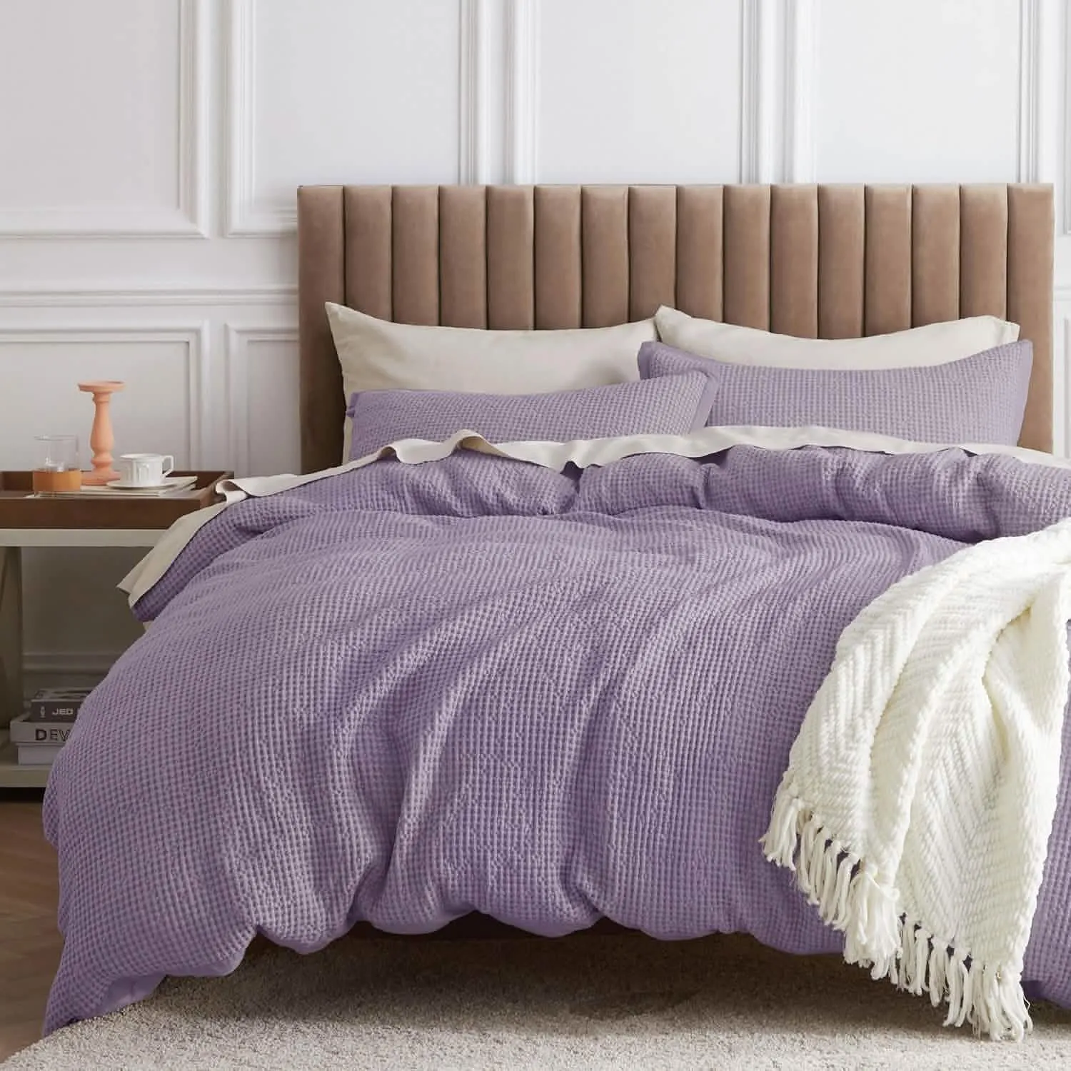 Cotton Waffle Weave Duvet Cover Set