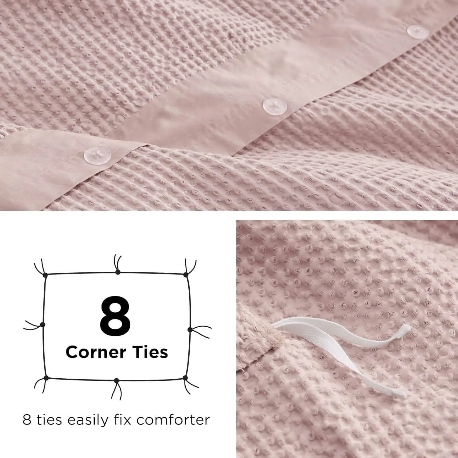 Cotton Waffle Weave Duvet Cover Set