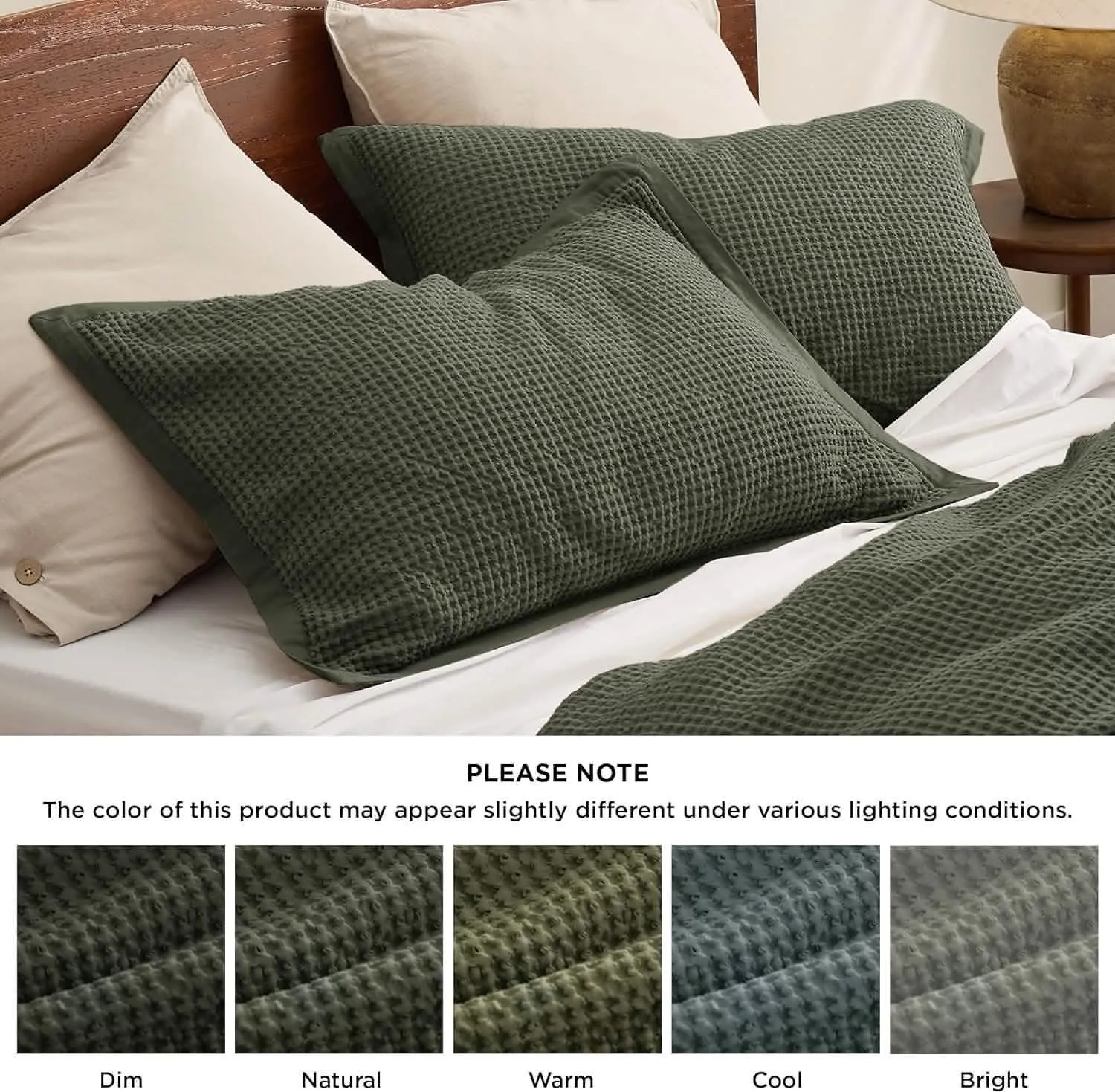 Cotton Waffle Weave Duvet Cover Set