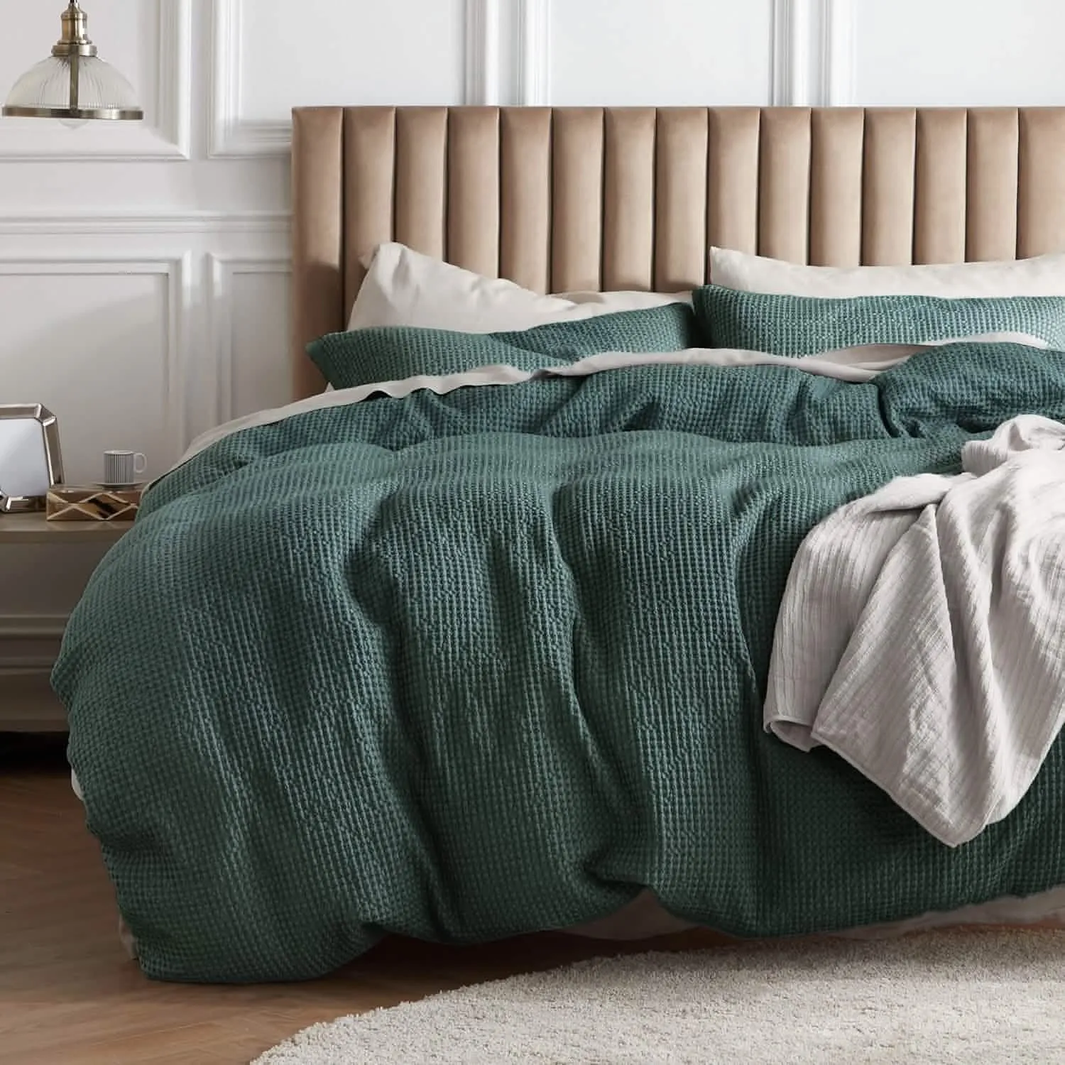 Cotton Waffle Weave Duvet Cover Set