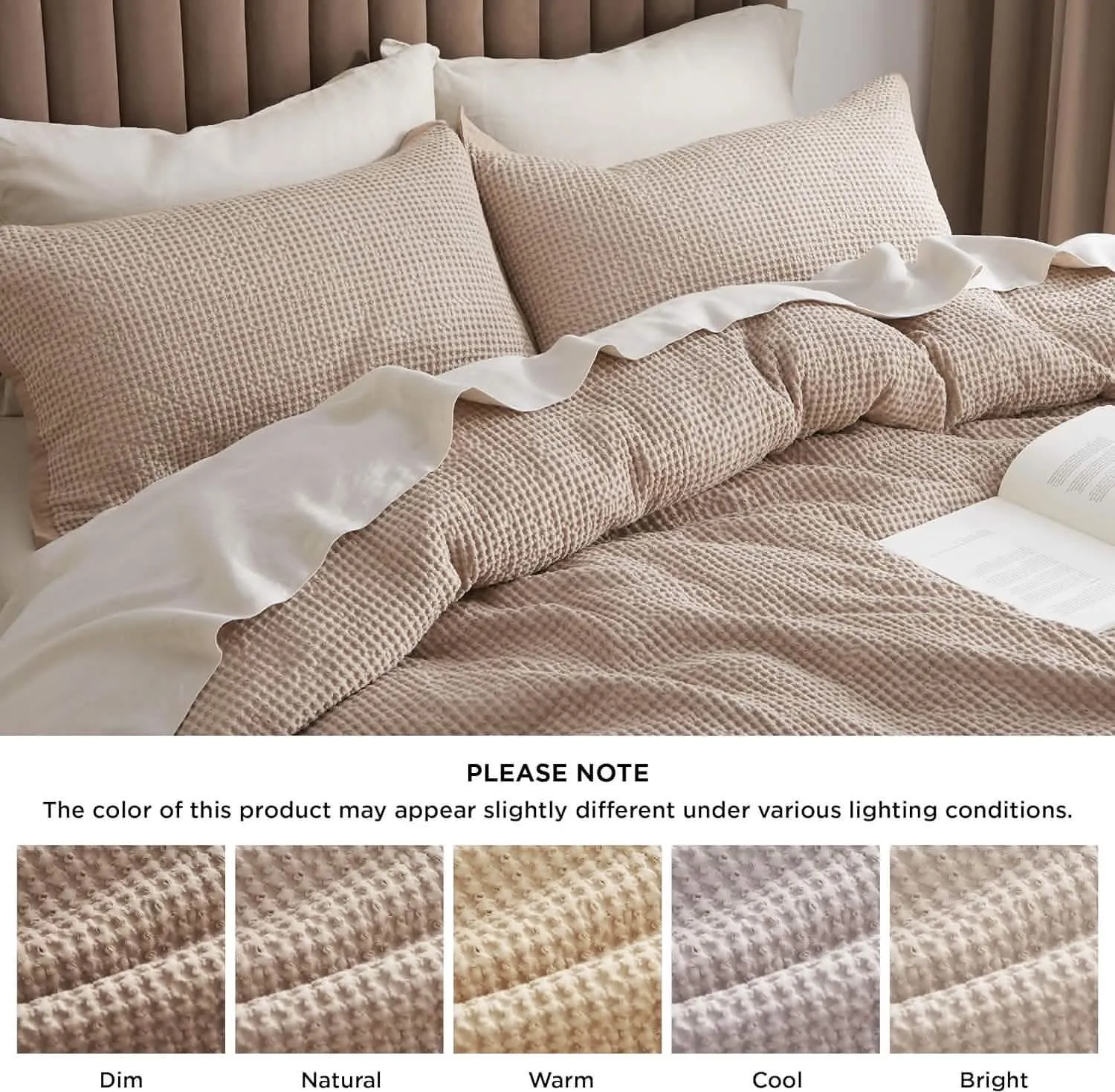 Cotton Waffle Weave Duvet Cover Set