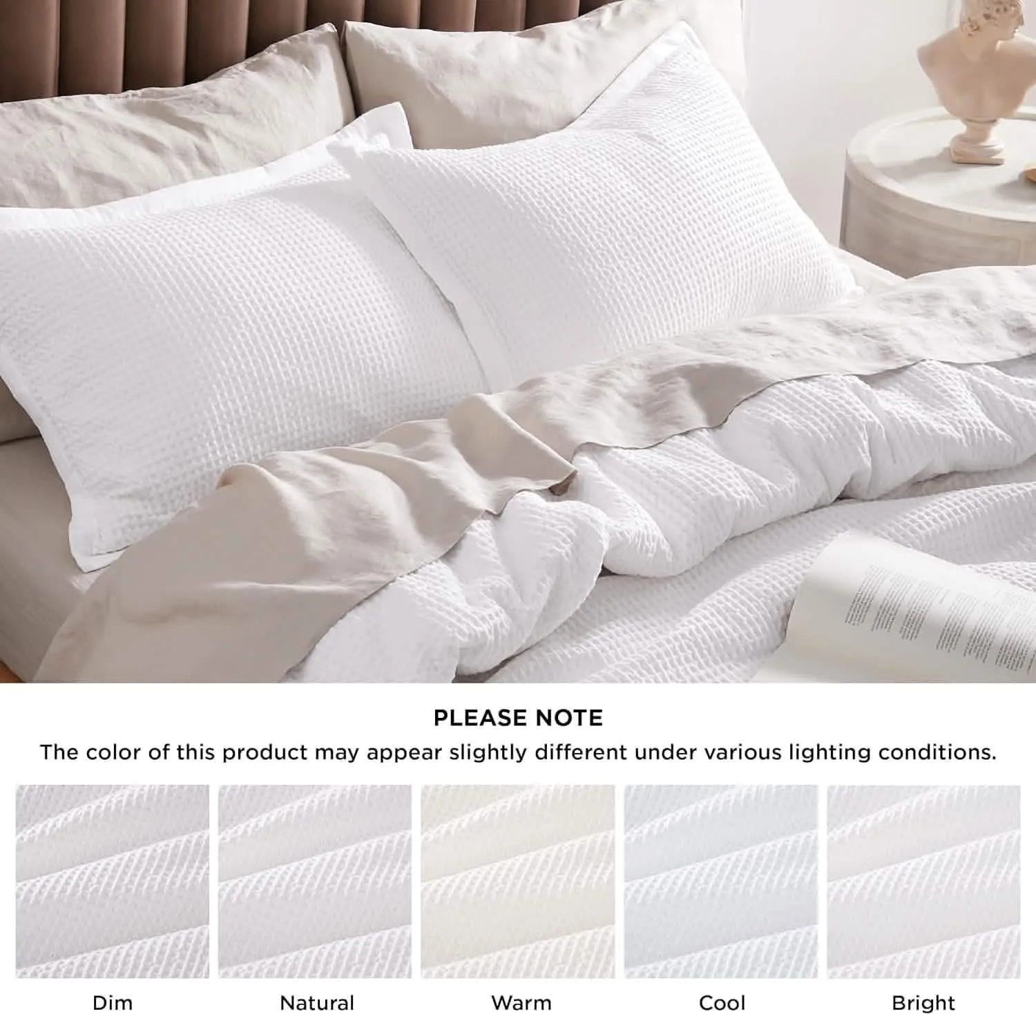 Cotton Waffle Weave Duvet Cover Set