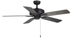 Courtyard Matte Black Ceiling Fan