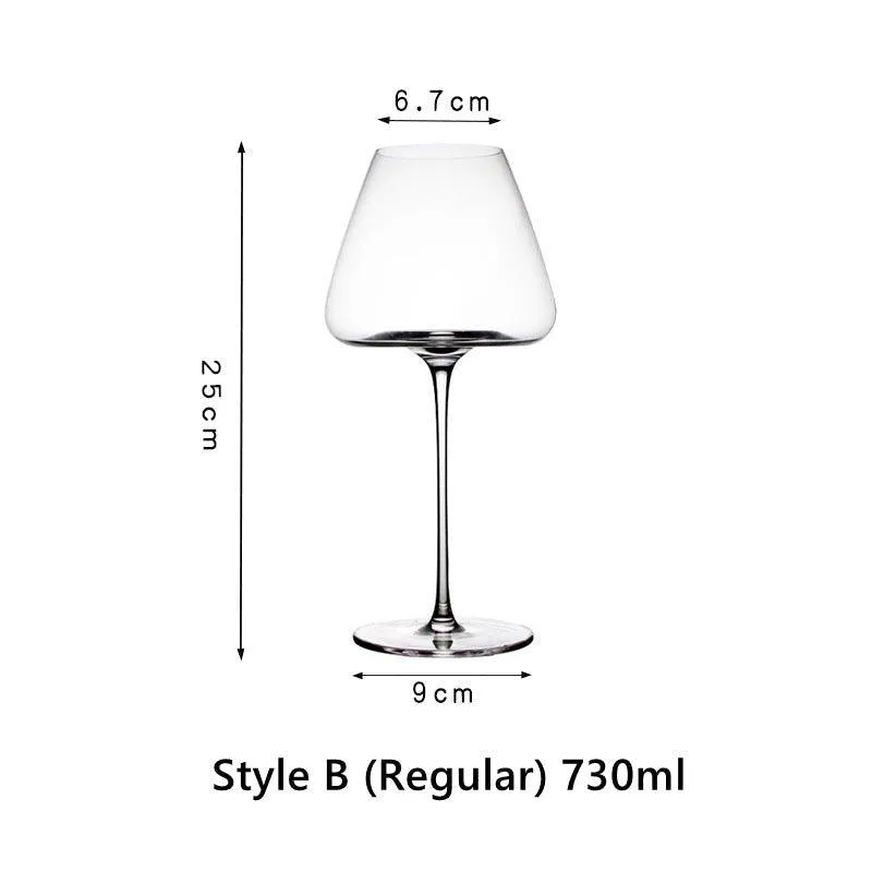 Crystal Glass Red Stem Burgundy Glasses