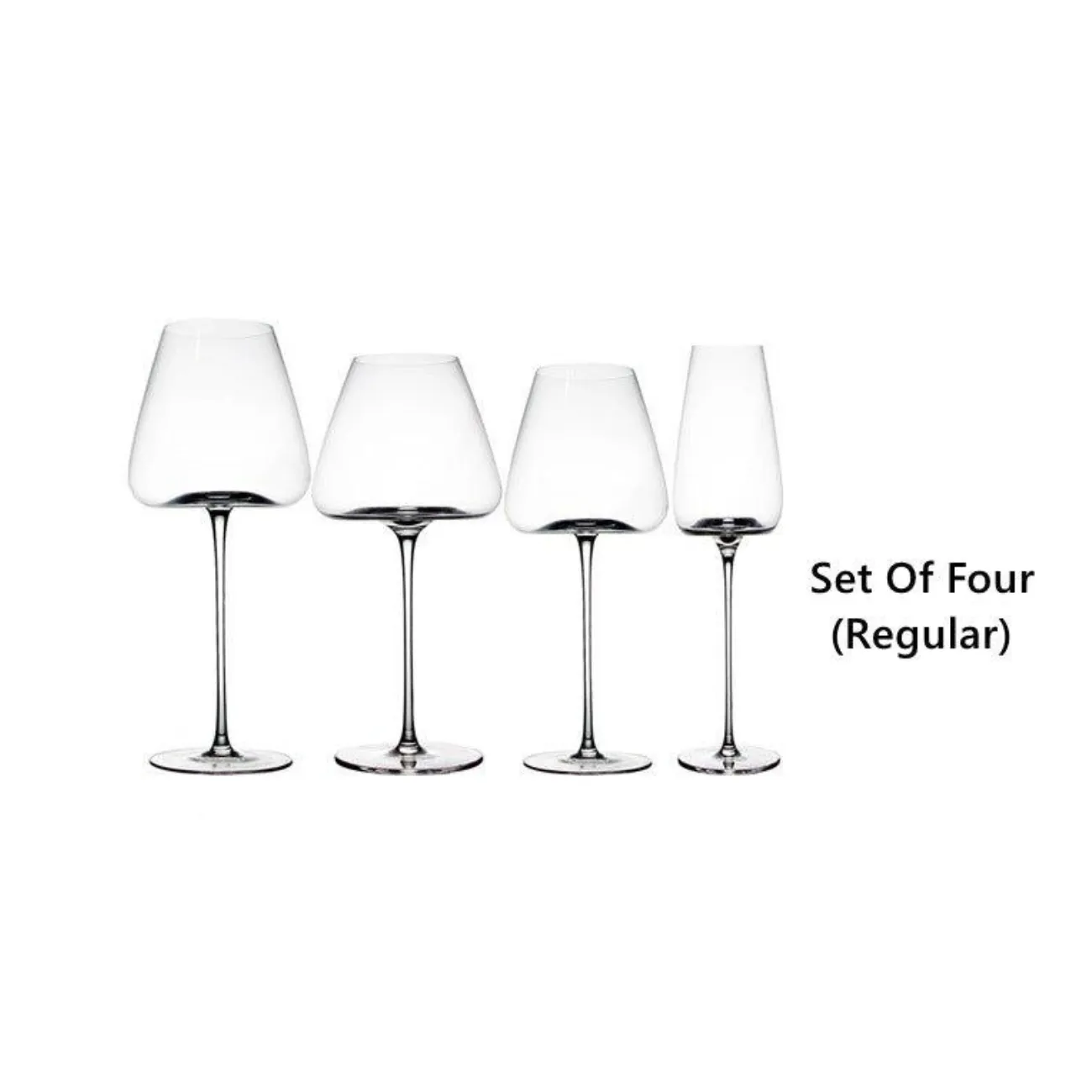 Crystal Glass Red Stem Burgundy Glasses