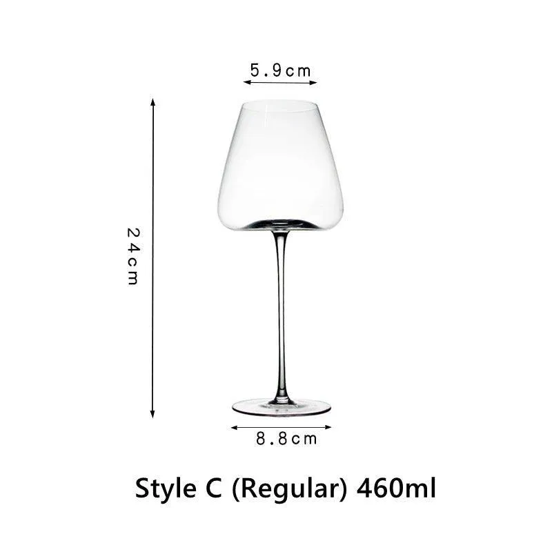 Crystal Glass Red Stem Burgundy Glasses