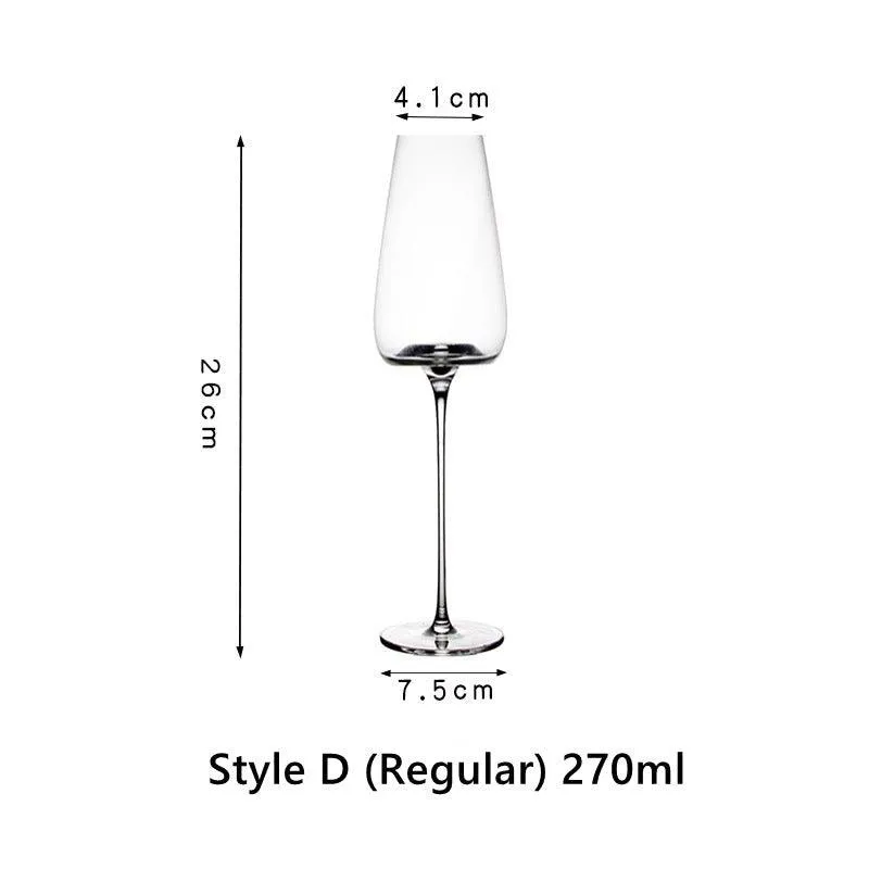 Crystal Glass Red Stem Burgundy Glasses