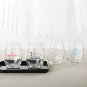 Custom Design Personalized 9 oz. Stemless Wine Glass