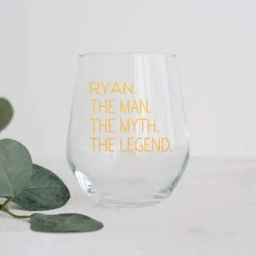 Custom Wine Glasses Drinking Glasses for Birthday Gift - Legend