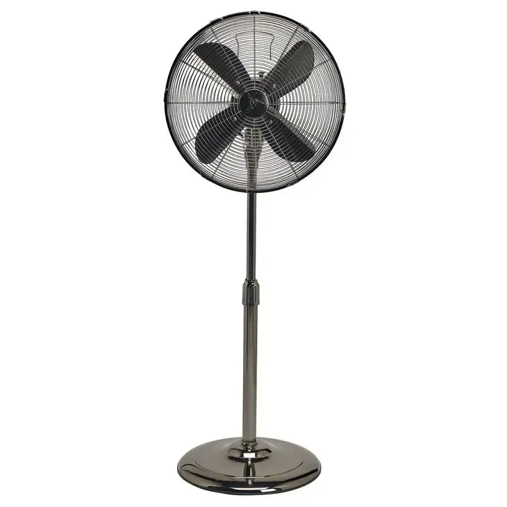 Deco Breeze 16" Floor Fan - Adjustable Height - Pearl Black