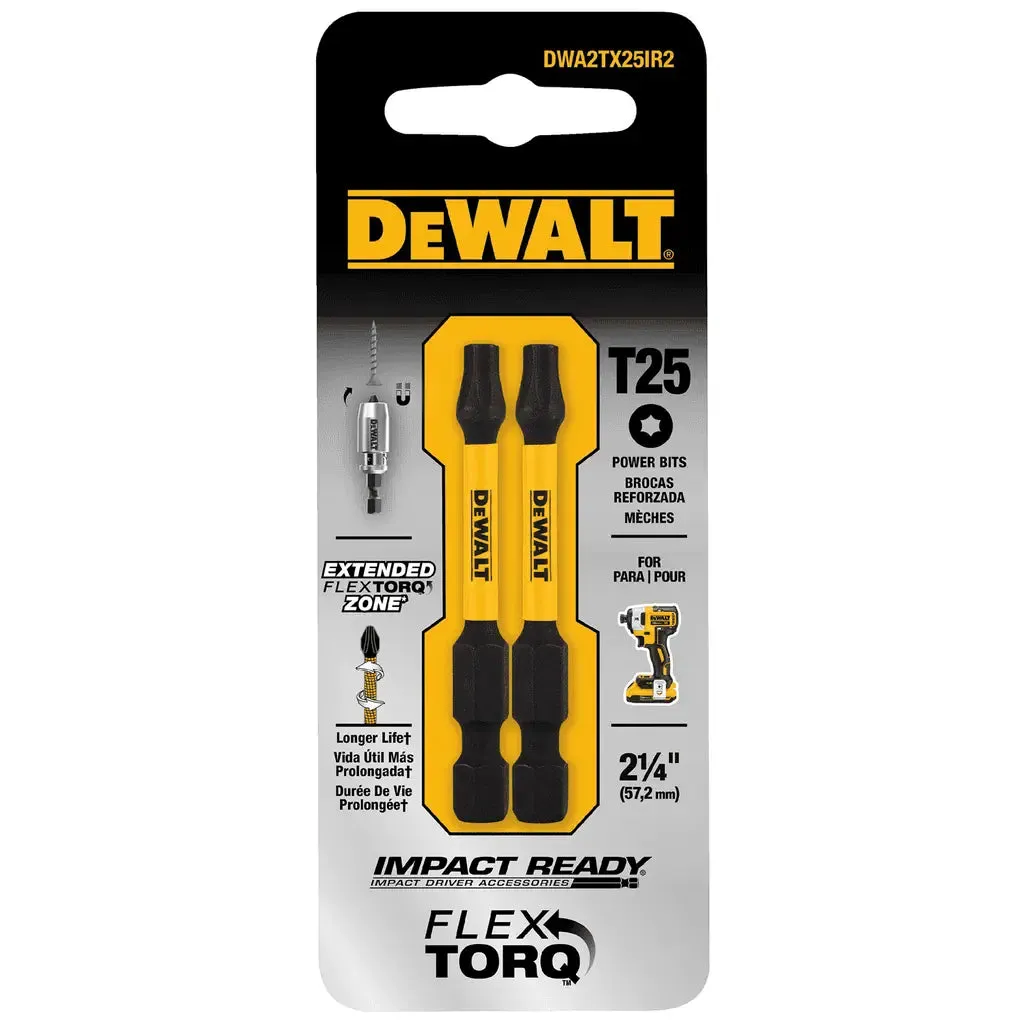 DeWalt FlexTorq‚® 2" T25 Impact Ready Screwdriving Bit - 2/Pack