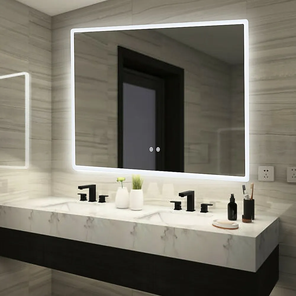 Dimmable LED Lighted Anti-Fog Bathroom Mirror 800x600mm