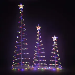 DIY Spiral Christmas Tree Set USB Powered-6ft 4ft 3ft included