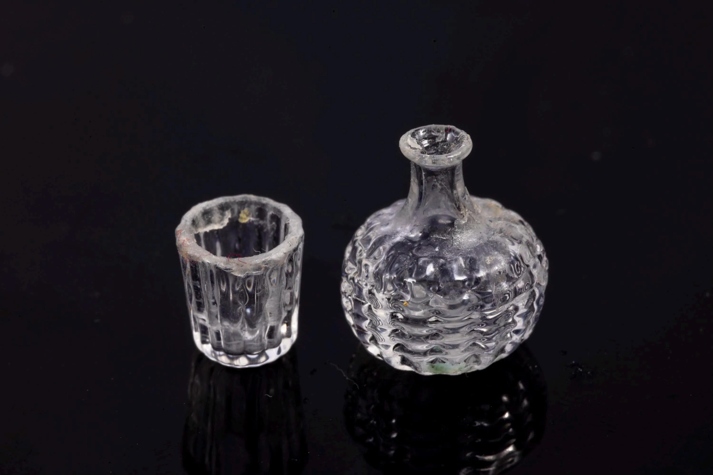 Dollhouse Miniature ~ Ferenc Albert Water Carafe & Glass - Lee Lefkowitz Estate