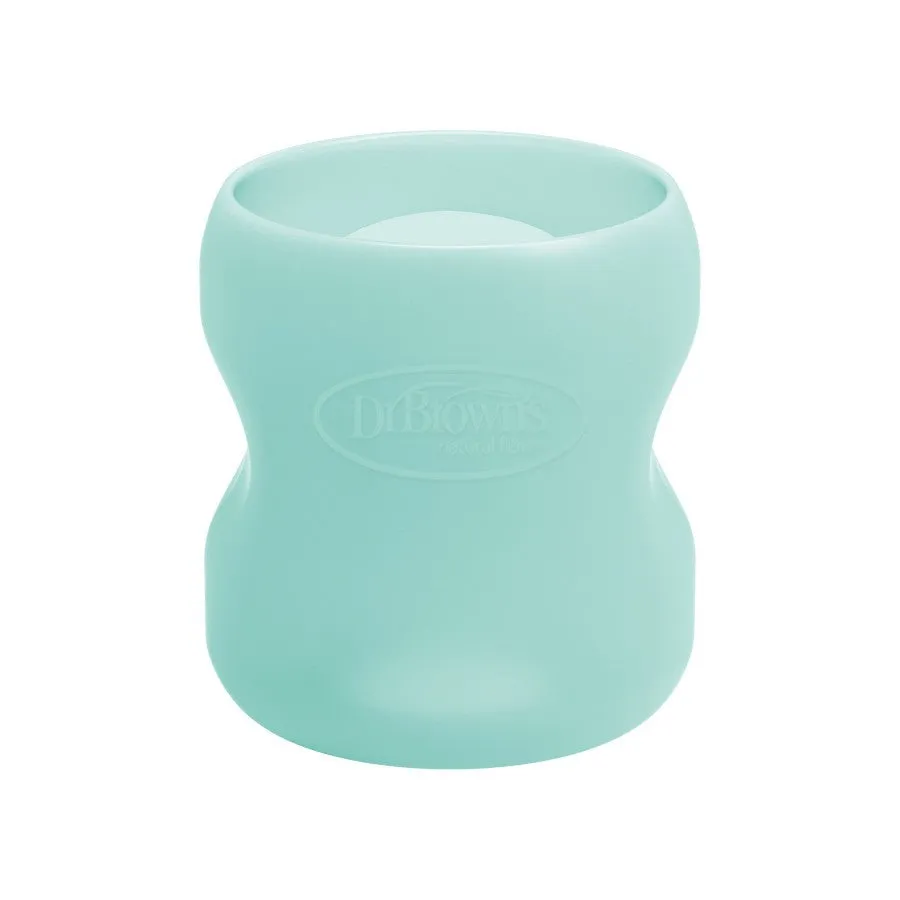 Dr.Brown's Silicone sleeve (protector),for wide neck baby glass feeding bottle - 150ml, Mint green