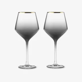 Dusk 2pc Crystal Wine Glass Set in Black & Gold Gift Box - Andy Cartwright