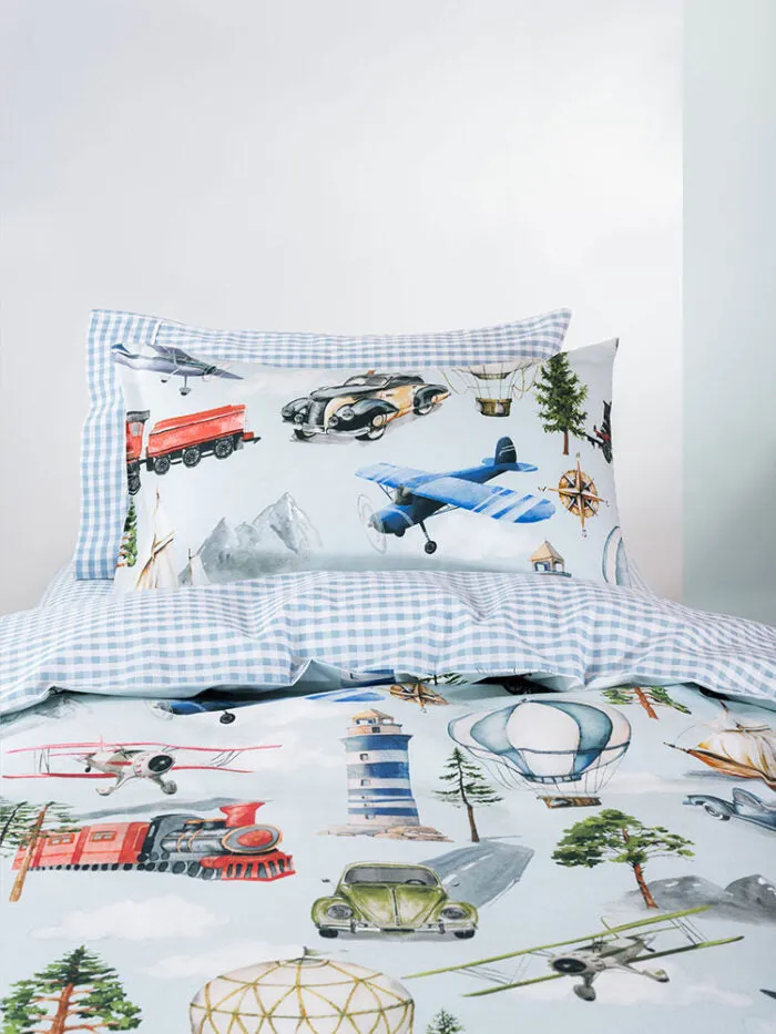 Duvet Cover Set Transport Tales